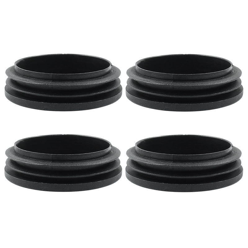 [Australia - AusPower] - 4 Pack 2-1/2 Inch (63mm) Round Plastic Hole Plugs, Black Pipe Tubing End Cap for Round Metal Tube Diameter: 2-1/2" 4 Pcs 