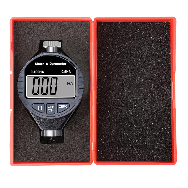 [Australia - AusPower] - Hardness Tester, Durometer Shore Type A 0-100HA, Digital Durometer 0.1HA Resolution, with Large LCD Display for Rubber, Plastic, Tire, Leather, Wax 