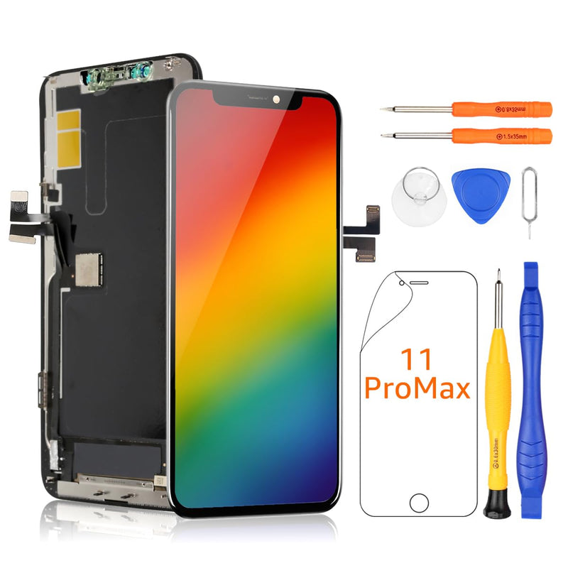 [Australia - AusPower] - Yodoit for iPhone 11 Pro Max Screen Replacement Kit COF Full HD LCD Display 3D Touch Digitizer Frame for Model A2161, A2218 with Repair Tool Kit 