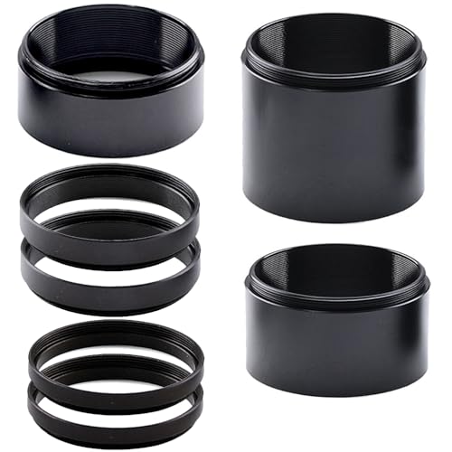 M48 2-Inch Telescope Extension Tube Kit, M48x0.75, 7-Piece Extension Tube Set – 2" / 7-Piece
