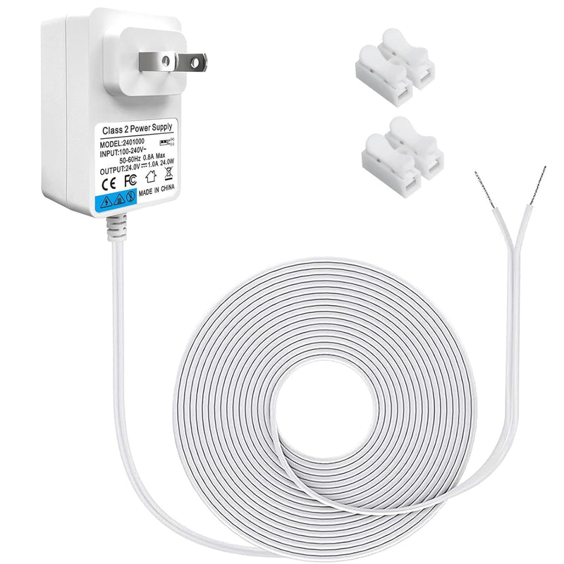 [Australia - AusPower] - DC 24V Doorbell Power Adapter, 110V-240V AC to DC 24V Adapter Compatible with LED Strip Light, Ring Doorbell,Thermostats,Ring Pro doorbell,Ring Wired doorbellï¼ŒHaving a Cable Length of 19.6FT 