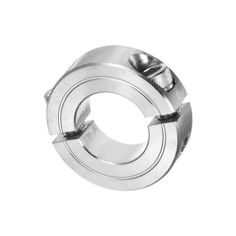 [Australia - AusPower] - uxcell Double Split Clamp-On Shaft Collar for 7/8" Shaft, Two-Piece Clamping Collar, 1-5/8" OD, 1/2" Width, 304 Stainless Steel Axle Collar Clamp, Set Screw Style 