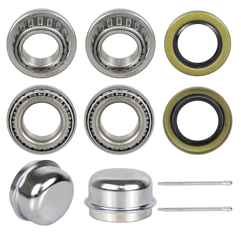 [Australia - AusPower] - 2 Set Fits for 1-1/16'' inch Axles Trailer Wheel Hub Bearings,L44649 L44610 Bearings,12192TB Seal OD 1.980'',Dust Cover and Cotter Pin,Bearing Size ID 1.0625", OD 1.9800", Width 0.560". 