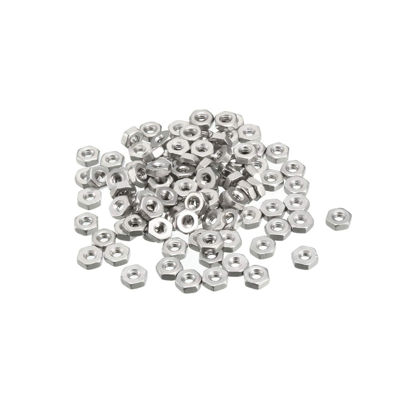 [Australia - AusPower] - (100Pcs) Hex Nut, M5-0.8 Stainless Steel 304 (18-8) Hex Nut M5(100pcs) Silver 