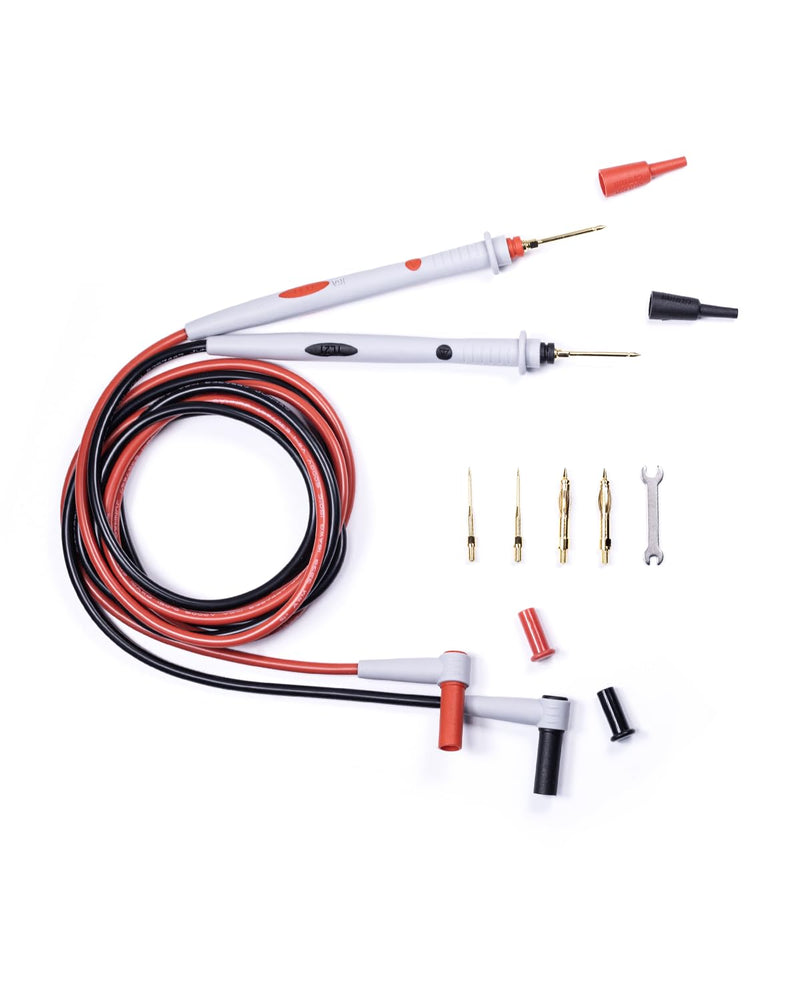 [Australia - AusPower] - Electrical Test Leads Soft Silicone Cable Multimeter Test Probe Set with Replaceable Gold-Plated Multimeter Probes 1000V CATIII & 600V CATIV 16A for Fluke/AstroAI/INNOVA Clamp Meter Test Leads Kit 372 