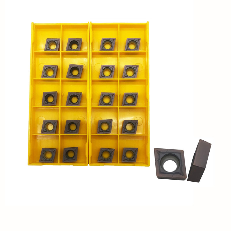 [Australia - AusPower] - 20pcs CCMT09T304/CCMT32.51 Carbide Turning Inserts,CCMT Insert Mutilayer Coated CNC Lathe Replacement Cutters Inserts for Lathe Turning Tool Holder Boring Bar 20pcs CCMT32.51 