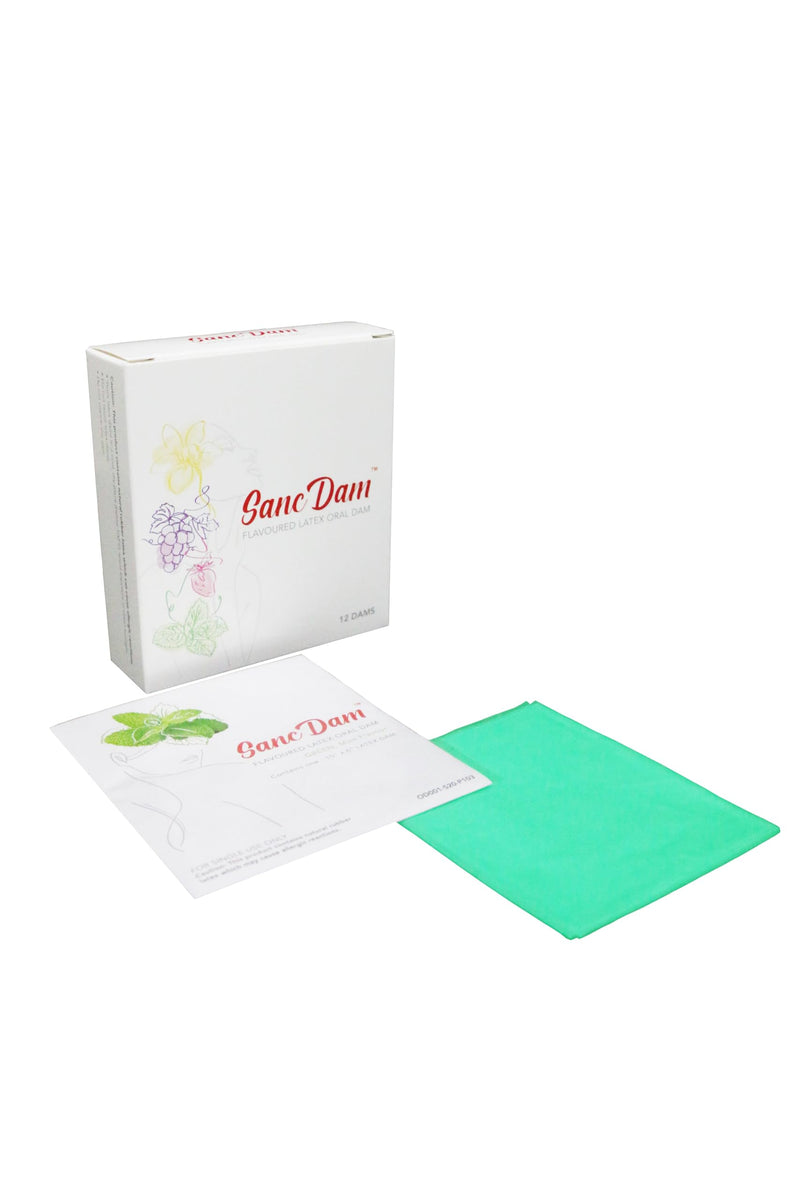 [Australia - AusPower] - Mint 12 Count SancDam Ultra-Thin 0.07mm Oral Sex Dam Membrane, Men and Women Giving Each Other Oral Sex, Cunnilingus Prop SM Fellatio, Oral Dams Covering for Lesbian Or Couples Sex (Dental Dams) 