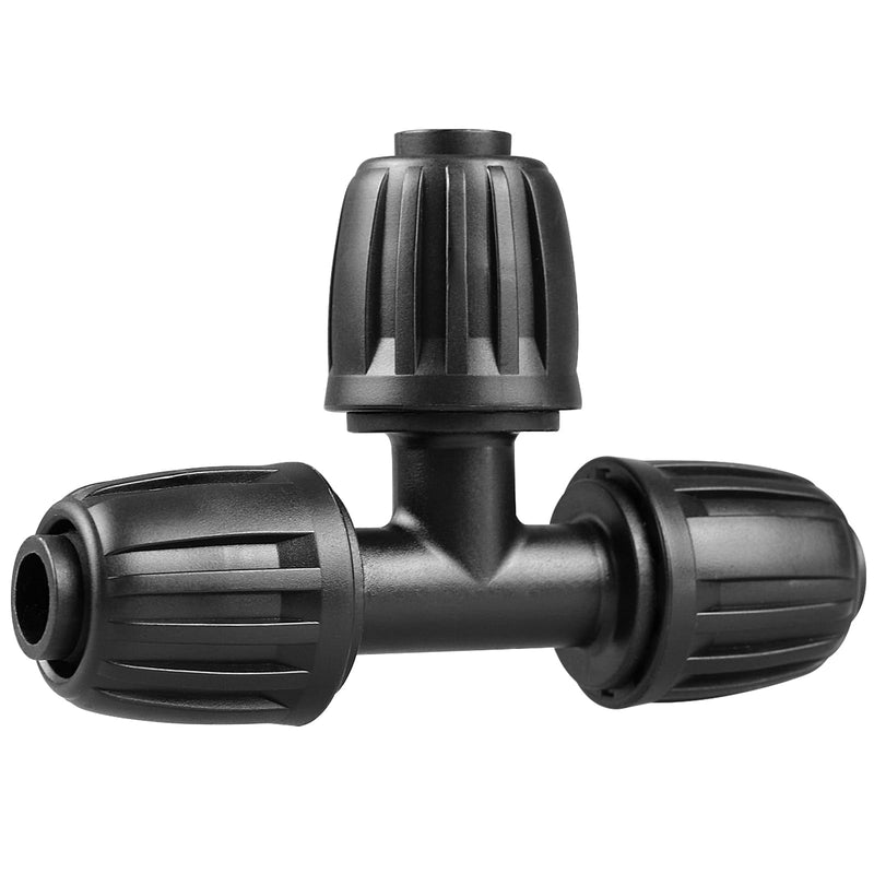 [Australia - AusPower] - Drip Irrigation Fittings for 1/2 Inch Drip Tubing (1/2" ID x 0.65" OD)?1/2'' Drip Line Tees Anti-drop Locked Nut Barbed Tee Connectors Garden Irrigation System Parts (10 Pack) 1/2" Barbed Tee-10P 