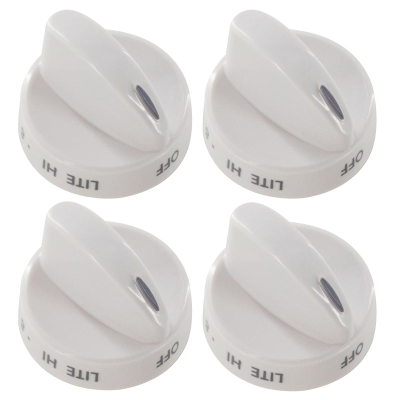 [Australia - AusPower] - GYOFFULL 316442512 Stove Knob Black Gas Oven Range Control Assembly Compatible with Frigidaire, Kenmore, Sears Burner (4PACK) 4 Pieces White 