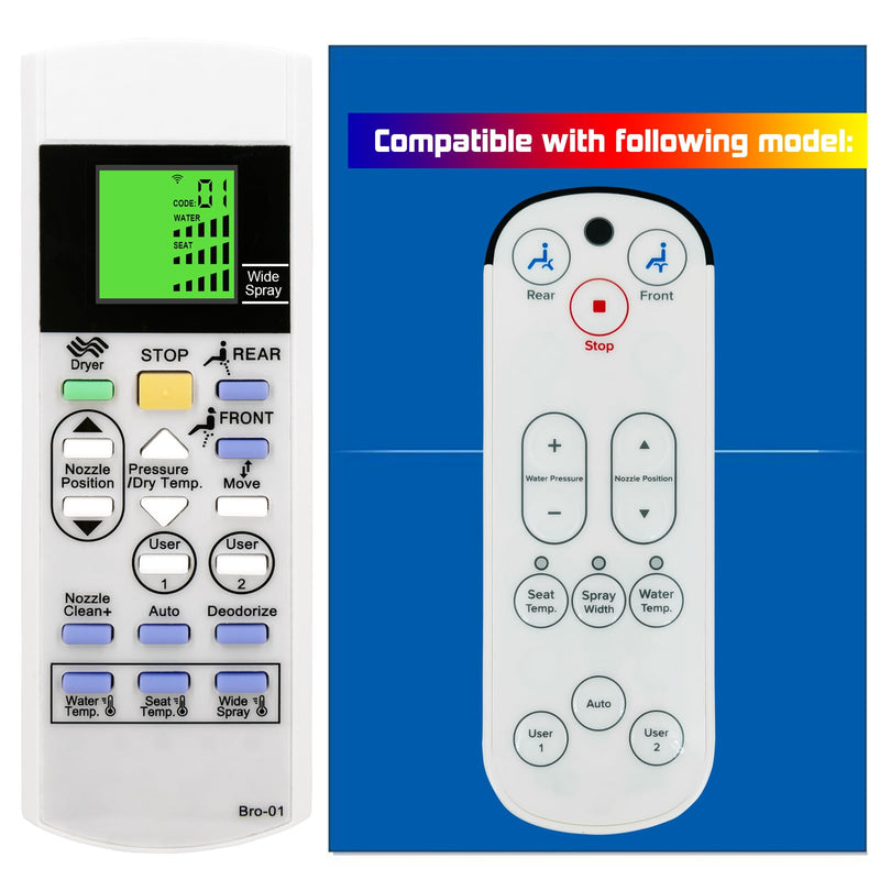 [Australia - AusPower] - Replacement Remote Control for Brondell Bidet Toilet Seat Swash S1200 (Also Work with S1400 S1000 S900 S300 CL825) with Mounting Bracket 