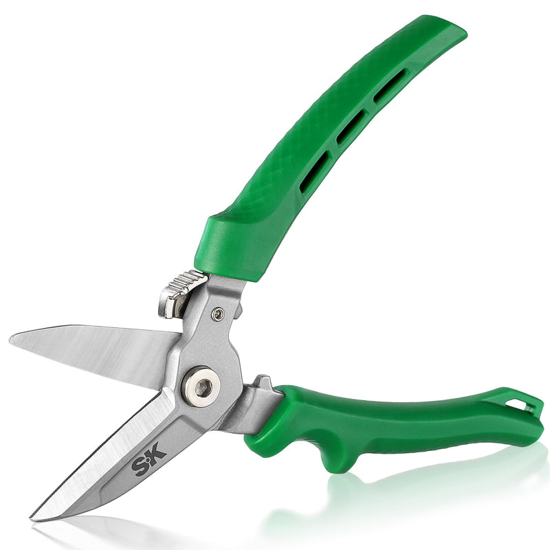 [Australia - AusPower] - SK 8" Heavy Duty Scissors, All Purpose Shears, Drop Forged CR-V Blades with Safety Lock, Comfortable Grips 8 Inch 