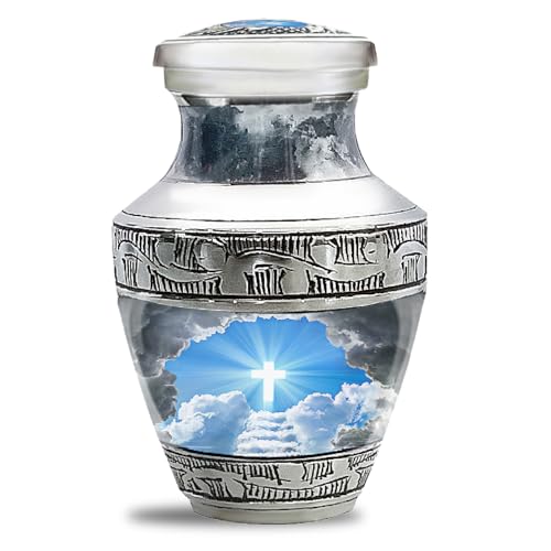 Stairway to Heaven Small Keepsake Urn for Human Ashes, 2.7 cu in