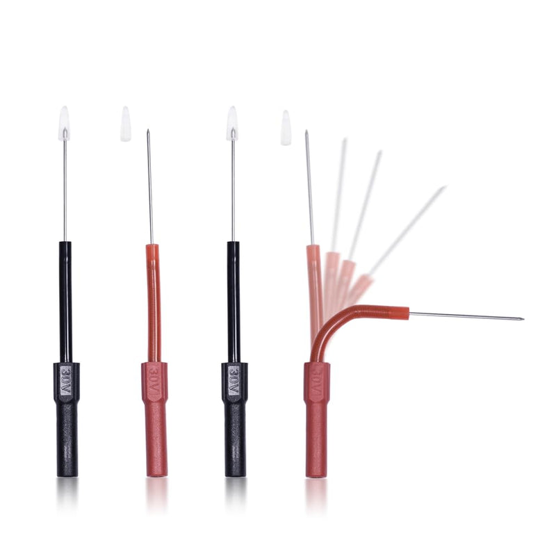[Australia - AusPower] - Back Probe Kit, 4 PCS Flexible Back Probes Automotive Diagnostic Test Repair Tools for Car Electrical and Multimeter Testing 