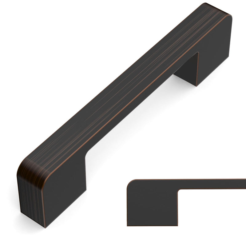 Amerdeco 10 Pack Oil Rubbed Bronze Cabinet Pulls 3.75 Inch(96MM) Hole Centers Kitchen Cabinet Handles Cabinet Hardware Cupboard Handles Drawer Pulls ZH0062 3.75"/96MM Hole Center