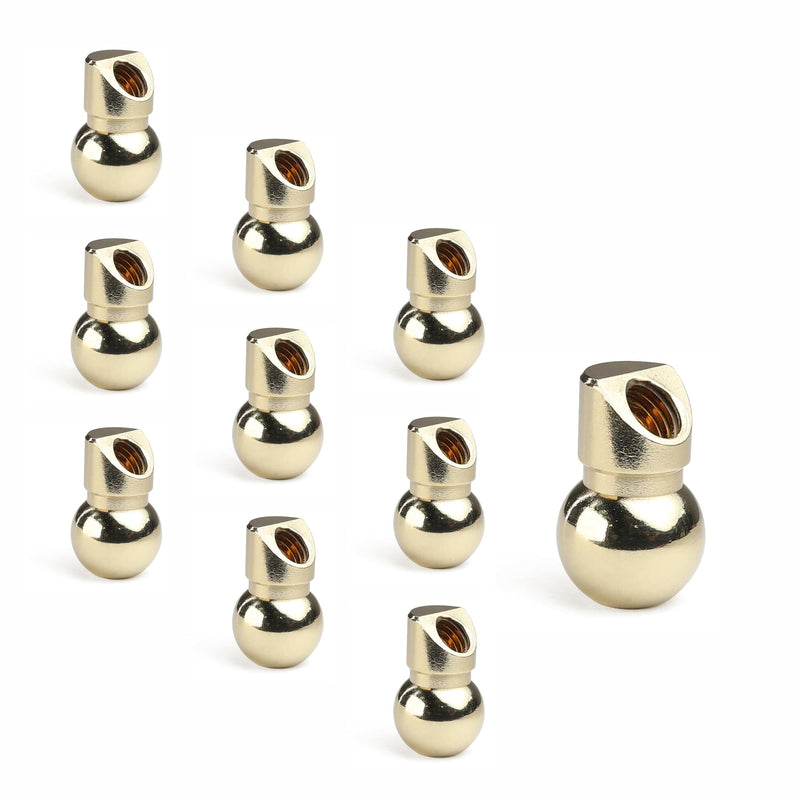 [Australia - AusPower] - 10 PCS M6 12MM Brass Ball Coolant Nozzles Screw Lock for Cnc Lathes, Milling Machines, Machine Tools, Stone Bending Machines And Jewelry Carving Machines Brass Ball Coolant Nozzles HTTQ-12MM-M6 