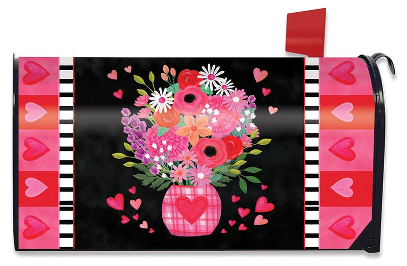 [Australia - AusPower] - Hearts and Flowers Valentine's Mailbox Cover - Standard Size - Briarwood Lane 