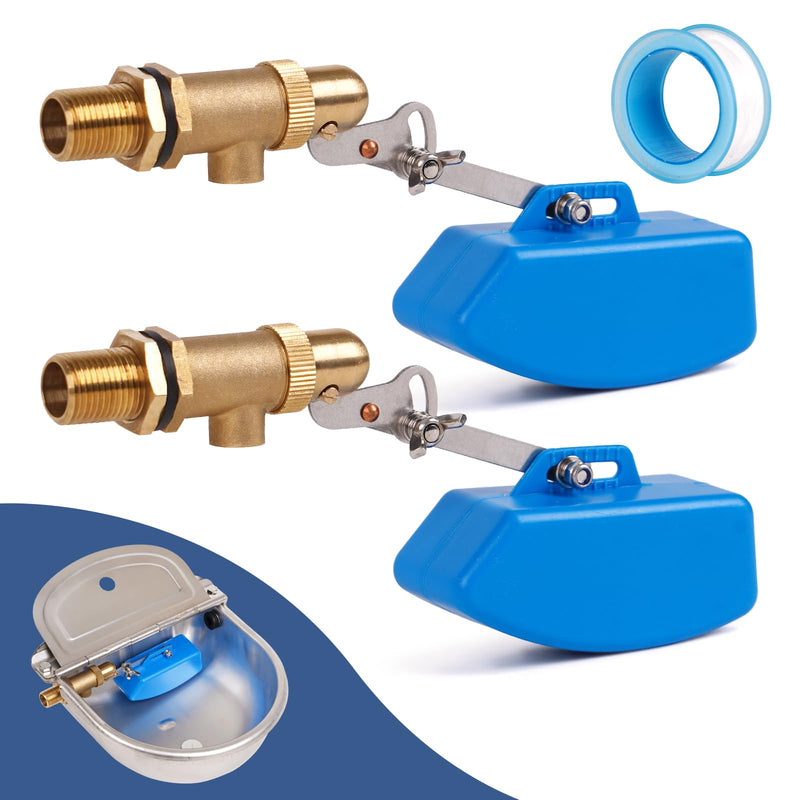 [Australia - AusPower] - Float Valve 1/2 Inch Brass Pool Auto Fill Float Valve for Water Stock Tank Trough Water Level Control Livestock Trough Pond Switch Adjustable Fountain Pool Filler 