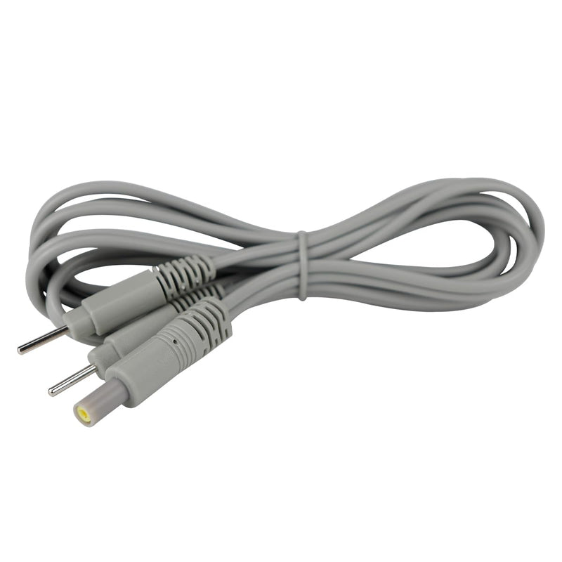 [Australia - AusPower] - Electrode Wire TENS Machine Electrode Wire 2 in 1 Pin Type Electrode Wire Cable 2mm 1.5m Electrode Electric Shock Wire for TENS Massage Machine 