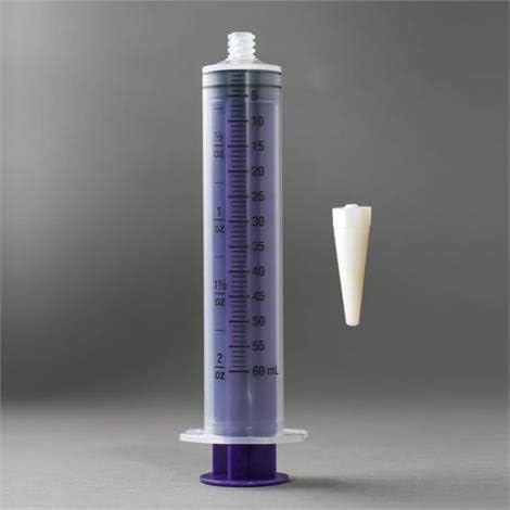 [Australia - AusPower] - 60cc ENFit Syringe - Flattop W/Trans Connection - Enteral / Oral 60Ml Feeding Syringe - Transition Tip included 3 pack, Black Markings 