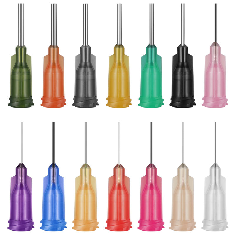 GOTRUST 140 pieces 1/2 inch blunt tip dosing needle, dispensing needle sets, syringing needles blunt, blunt syringe needle, syringe needles for refilling inks, glue and syringe
