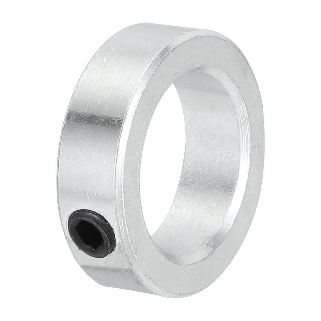 MECCANIXITY Shaft Collar 1 Inch Bore Zinc Plated Carbon Steel Set Screw Style Clamping Collars Silver 1 Pcs