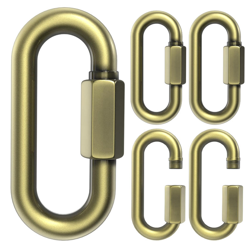 [Australia - AusPower] - 2.3" Chain Quick Links, 5 Pcs 1/4" Marine Grade Screw Chain Links, Large Opening Chain Connector Chain Coupler, 900 Lbs Capacity 2.3 Inch, 5 Pack 