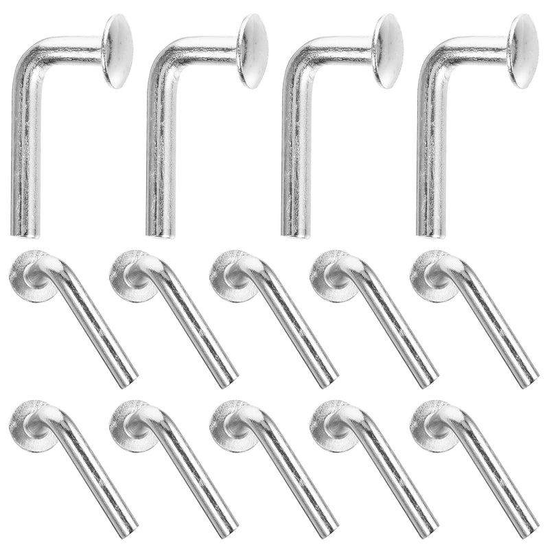 [Australia - AusPower] - Universal Pallet Rack Drop Pin: 100 Pcs M5x5mm Heavy Duty J Bolt Safety Clip, Cross Beam Locker Drop Pin for Warehouse, Home Silver 3.20X1.70X1.10CM 