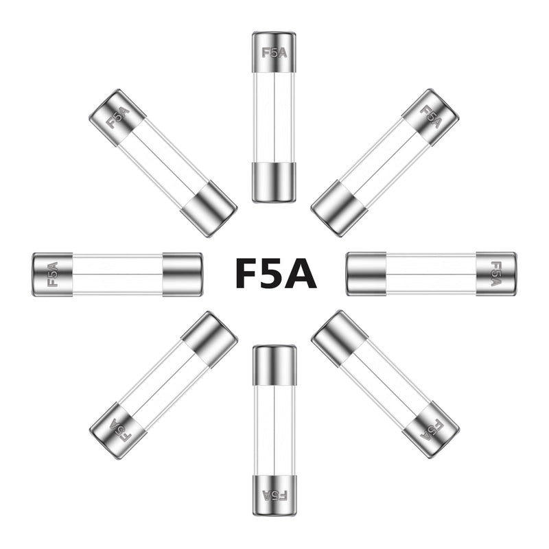 [Australia - AusPower] - 5A 250V 5x20MM Fast Blow Glass Fuse 5 Amp 250 Volt 0.2 x 0.78 Inch Fast-Acting Tube Fuses F5AL250V (Pack of 30Pcs) F5A 