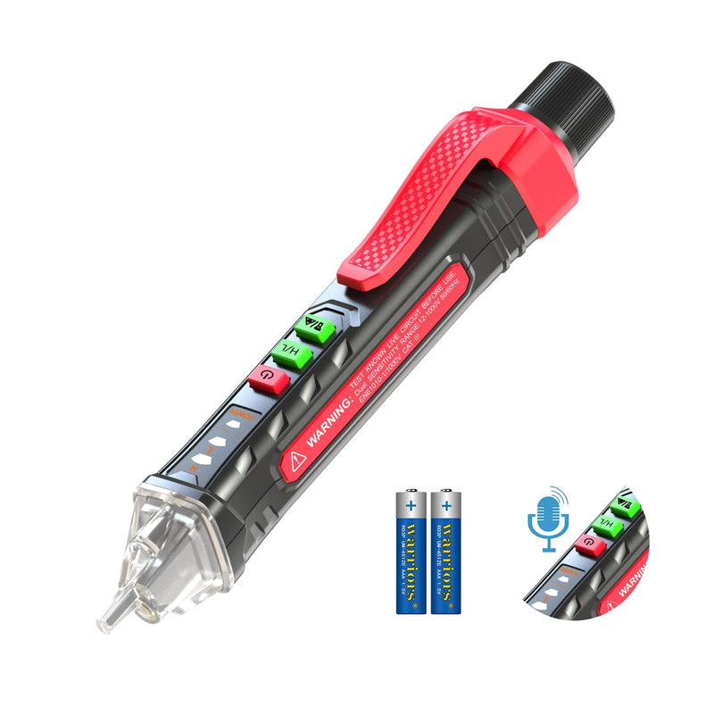 [Australia - AusPower] - Voice broadcast voltage tester,Non Contact Voltage Tester,12V-1000V/48V-1000V Dual Range,electrical tester,Efficient Live/Hot Wire Tester,Wire Breakpoint Finder,Voltage tester with LED flashlight Voice 