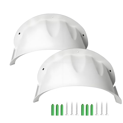 2-Pack Weatherproof Universal Security Camera Sun Rain Shade Cover – Compatible with Hikvision, Nest, Ring, Arlo,LED Lights – All-Weather Protection for Outdoor Dome & Bullet Cameras