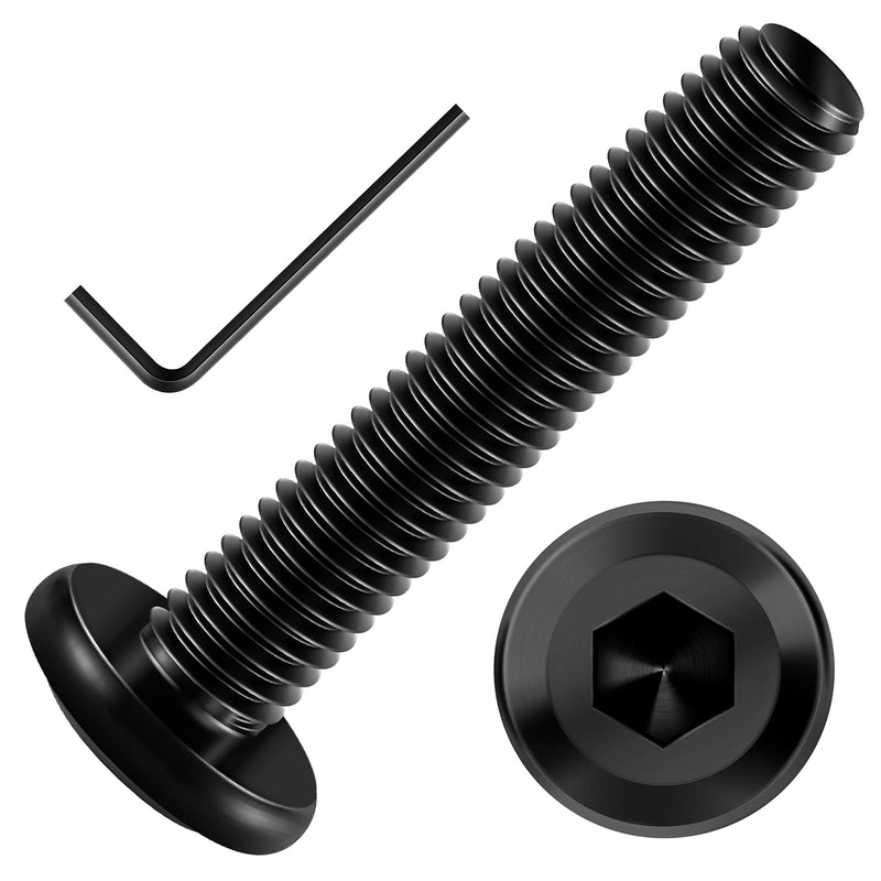 [Australia - AusPower] - M6 x 35mm 20Pcs Flat Head Hex Socket Cap Screws Bolts, 304 Stainless Steel Furniture Bolts Full Thread, Black Oxide & Hex Spanner Black-M6 20 