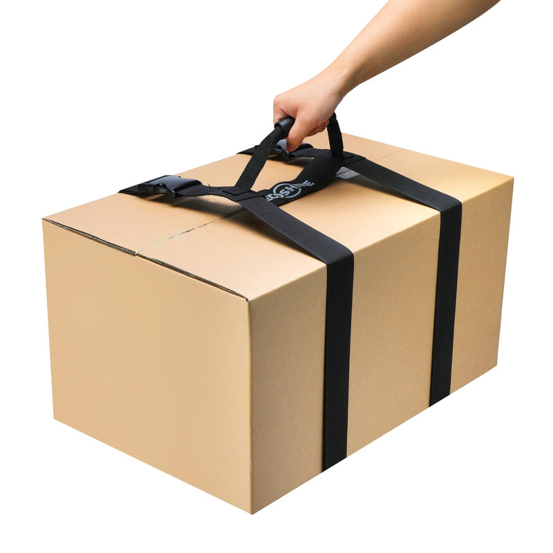 [Australia - AusPower] - Carrying Strap with Handle, Handheld Belt for Safely Moving and Lifting Heavy Boxes, Adjustable Belt, H-Shaped Style Carry Straps, Suitable for Cylinder, Camping Mat(61 inch) 61 inch (H-shaped) 