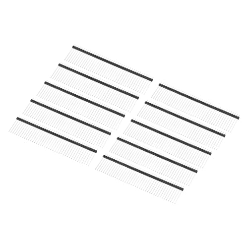 PATIKIL Pack of 10 DIP Pin Headers Single Row 40P 20mm Length Copper Plated for PCB