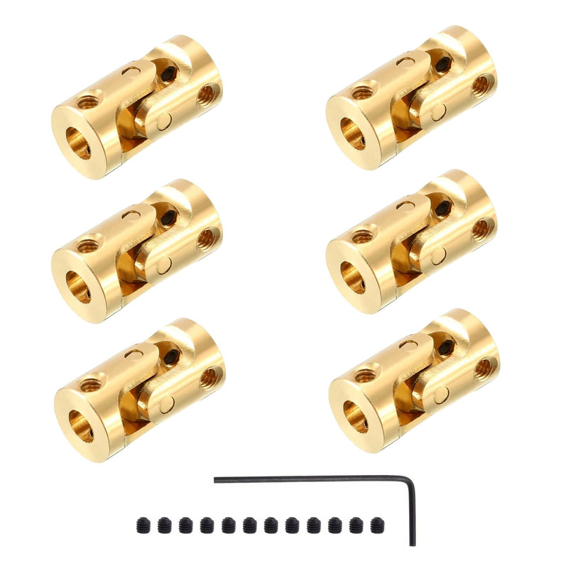 6Pcs 3mm to 3mm Universal Joints, Rotatable Universal Steering Shaft U Joint Coupler for RC Boat Car