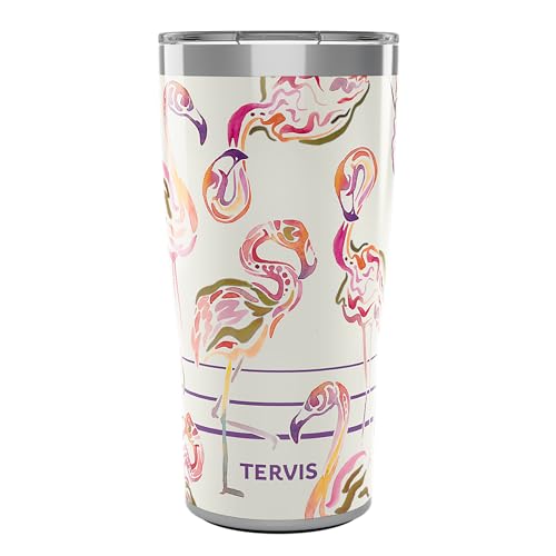 Tervis 20oz Stainless Steel Tumbler | Flamingo Swirl 20 Ounces Multicolor