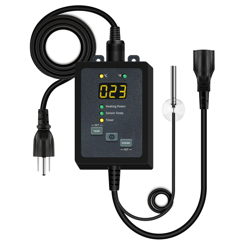 [Australia - AusPower] - SYSAI Digital Thermostat Controller for Reptiles, Seed Germination, Breeding, Incubation and Small Greenhouse, 50-95°F, 1.5A 150W 