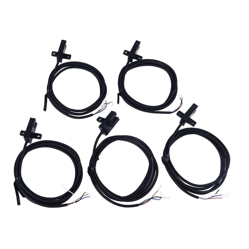 [Australia - AusPower] - 5Pcs Photoelectric Switch Sensor U Shaped Slot Accessory for Detection Flexible Setting Include 5 Pieces Quick to Install Machinery Semiconductor Equipment Electricity Industry 