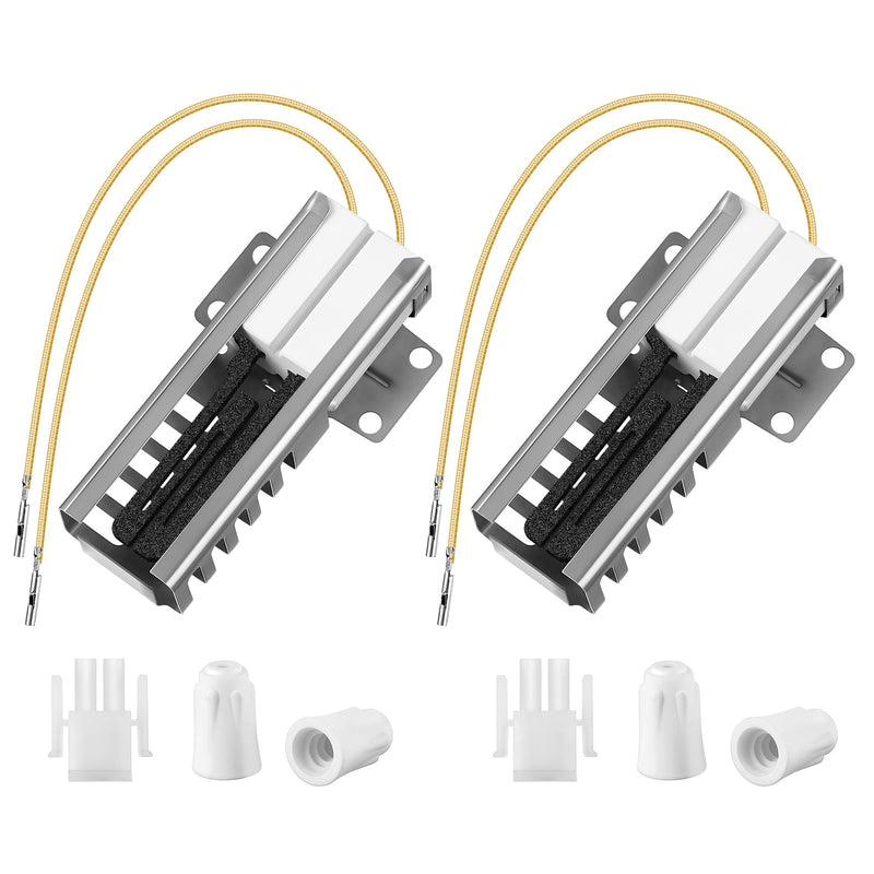 [Australia - AusPower] - Dreyoo 2 Pack Gas Oven Igniter Compatible with GE WB13K21 Hotpoint Kenmore Gas Stove, Flat Oven Igniter with Connector Plug and Nuts, Compatible with Norton-501a/ IG9998 AP2020569 PS231280 WB13T10045 