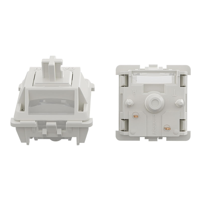 Gateron Smoothie Linear Switches,RGB LED 5 Pin White 22mm Dual-Stage Spring Pre-lubed 40gf Full POM Switches for MX Mechanical Keyboard(108PCS) 108Pcs Smoothies