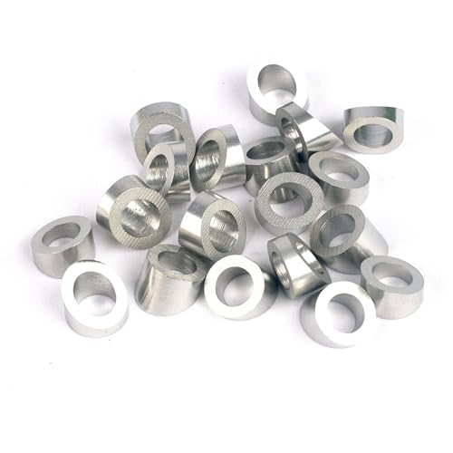Senmit 30-degree beveled 3/8-inch T316 stainless steel washers for 1/8-inch cable railing, 12 pack