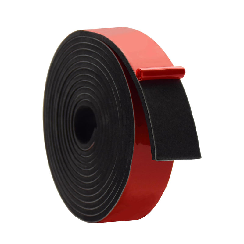 DOBTIM Solid Neoprene Rubber Strips with Adhesive Backing 1/8 (.125)" Thick x 1" Wide x 10' Long, Self Adhesive Rubber Sheets, Rolls & Strips for DIY Gaskets Crafts Pads Seals Warehouse Flooring 1" X 10' .125" thick (Adhesive）