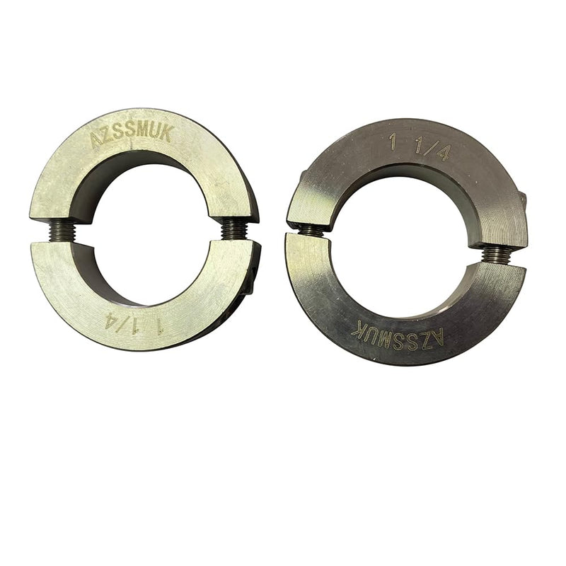 [Australia - AusPower] - AZSSMUK Bore 1-1/4'' Double Split Shaft Collar Stainless Steel Lock Collar Clamp Set Screw 2PCS (1-1/4'', 2) 1-1/4'' 