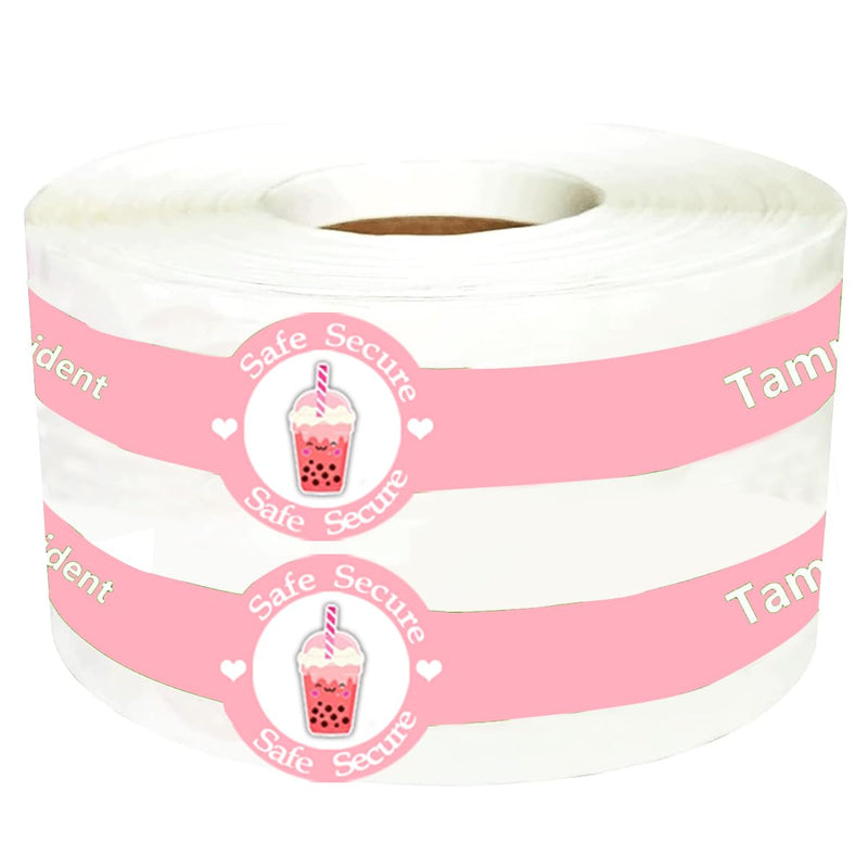 [Australia - AusPower] - Safe Secure Tamper Evident Seals Stickers for Drink Lids,1" x 9" Tamper Proof Sticker,Food Delivery Stickers Sealed for Freshness Labels Drink Food Coffee Milk Tea Ice Cream Seal Sticker,500 Pcs 