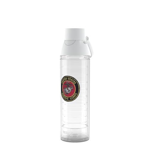 Tervis Marines Logo Made in USA Double Walled Insulated Tumbler Travel Cup Keeps Drinks Cold & Hot, 24oz Venture Lite Water Bottle, Classic