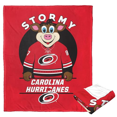 Northwest NHL Unisex-Adult Silk Touch Throw Blanket Carolina Hurricanes 50" x 60" Mascot Love