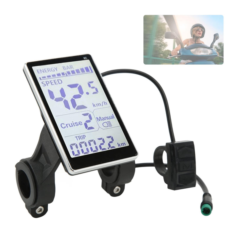 [Australia - AusPower] - KUIDAMOS Electric LCD Control Panel, 5 Pin M5 LCD Panel Screen 24V 36V 48V 60V Universal Electric LCD Meter Panel,Mounting Aperture 31.8Mm, 22.2mm Optional 