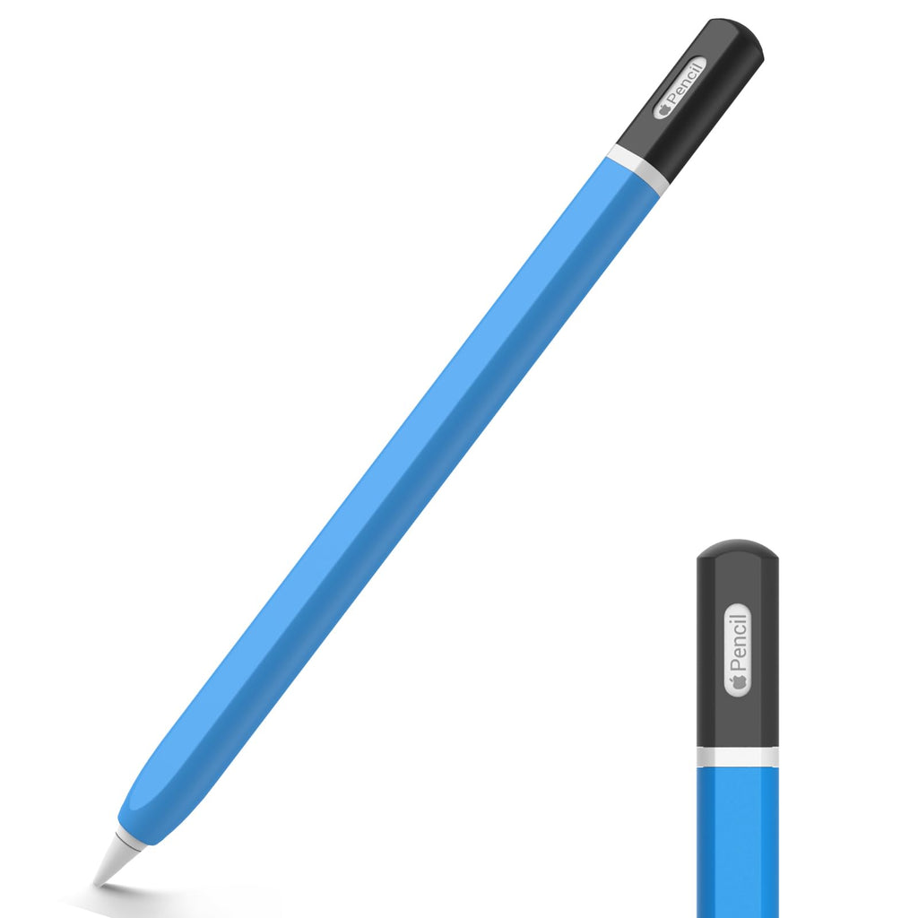 [Australia - AusPower] - Apple Pencil 2nd Generation case, Silicone Apple Pencil 2 Sleeve Classic Pencil Design Cover Perfect Grip Skin Compatible with Apple Pencil 2nd Generation（Blue） Blue 
