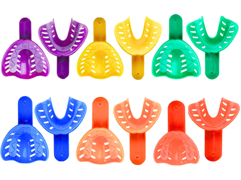 [Australia - AusPower] - Dental Impression Tray 12PCS 6 Sizes for Adult/Children, Plastic Materials Teeth Holder Dental Central Supply for Oral Tools by Artman Instruments 