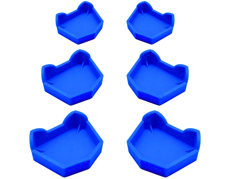 [Australia - AusPower] - Artman Instruments Dental Base Forming Kit, 6 Pcs Casting Trimming Dental Impression Tray Dental Plaster Mold Base for Store Dental Impression Trays Lab Model Base Set 