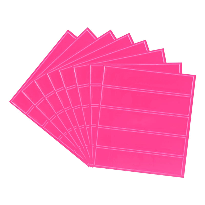 PATIKIL 4.5 x 1 Inch Safety Reflective Stickers, 40Pcs Adhesive Night Warning Sticker Waterproof Reflector Tape Strip for Helmet Hard Hat Clothing, Pink